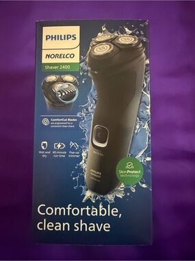 Philips Norelco Shaver 2400 in Black and Blue Packaging